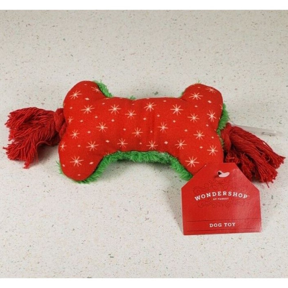 Holiday Bone with Rope Dog Toy - Wondershop™